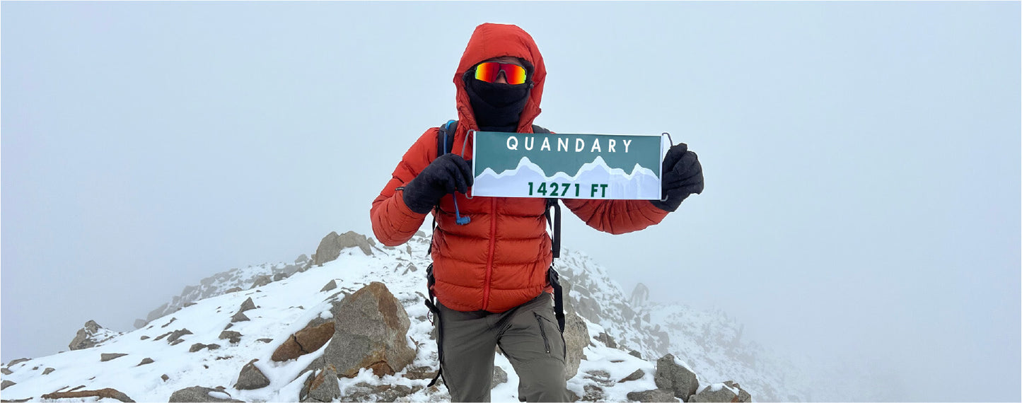 Quandary Peak lightweight mountain flag keepsake by Summiter