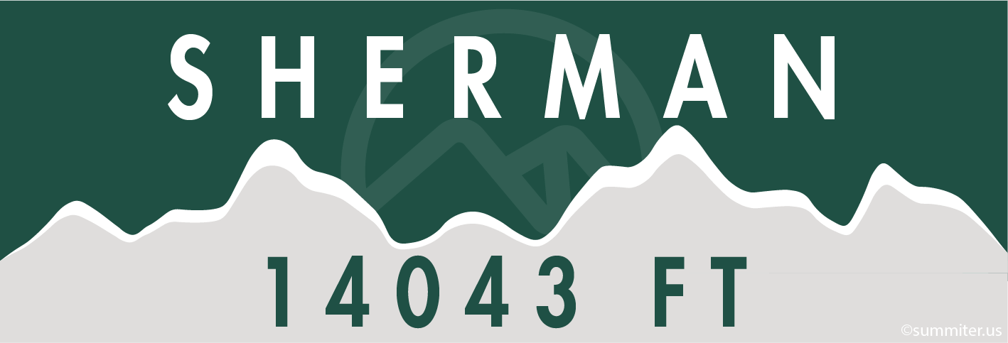 Mount Sherman sustainable Mountain flag by Summiter