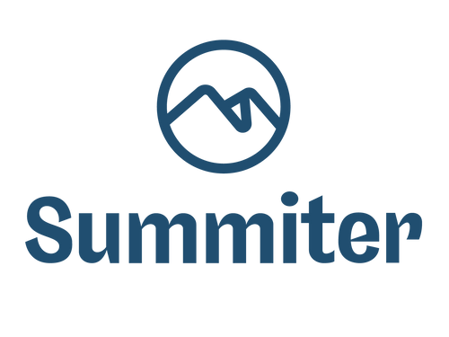 Summiter Personal Mountain Flag Logo in blue