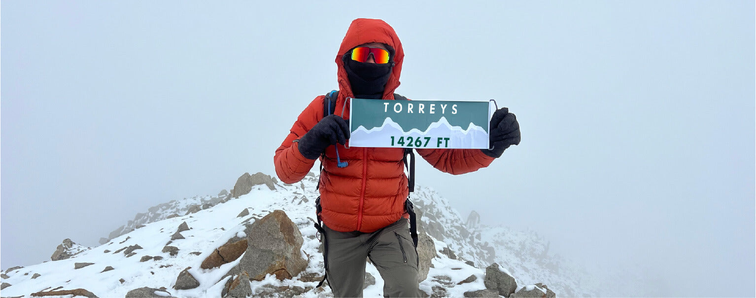 Torreys Peak peak top mountain flag keepsake