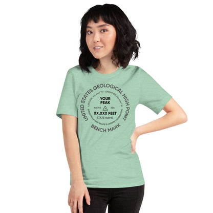 Custom Mountain Peak Summit Benchmark T-Shirt