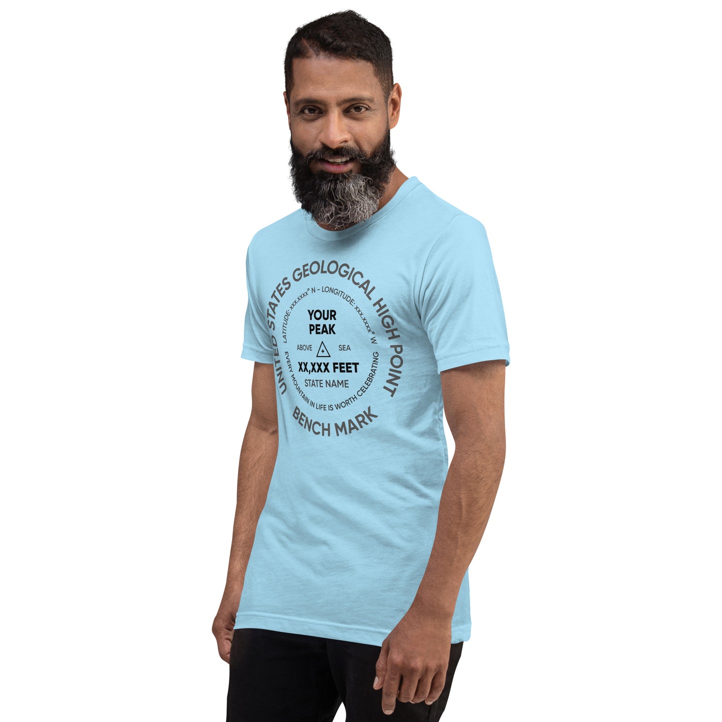 Custom Mountain Peak Summit Benchmark T-Shirt